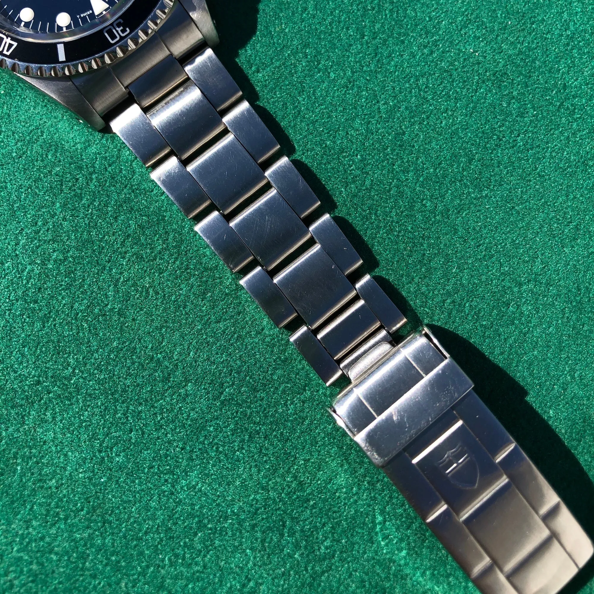 1993 Tudor Submariner 79090 Blue Oysterdate Prince Stainless Steel Wristwatch