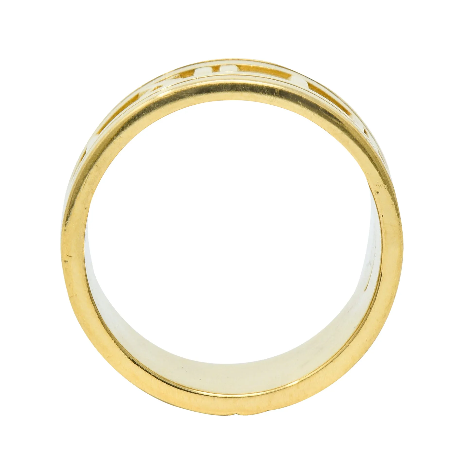 1995 Tiffany & Co. 18 Karat Gold Unisex 12MM Atlas Band Ring