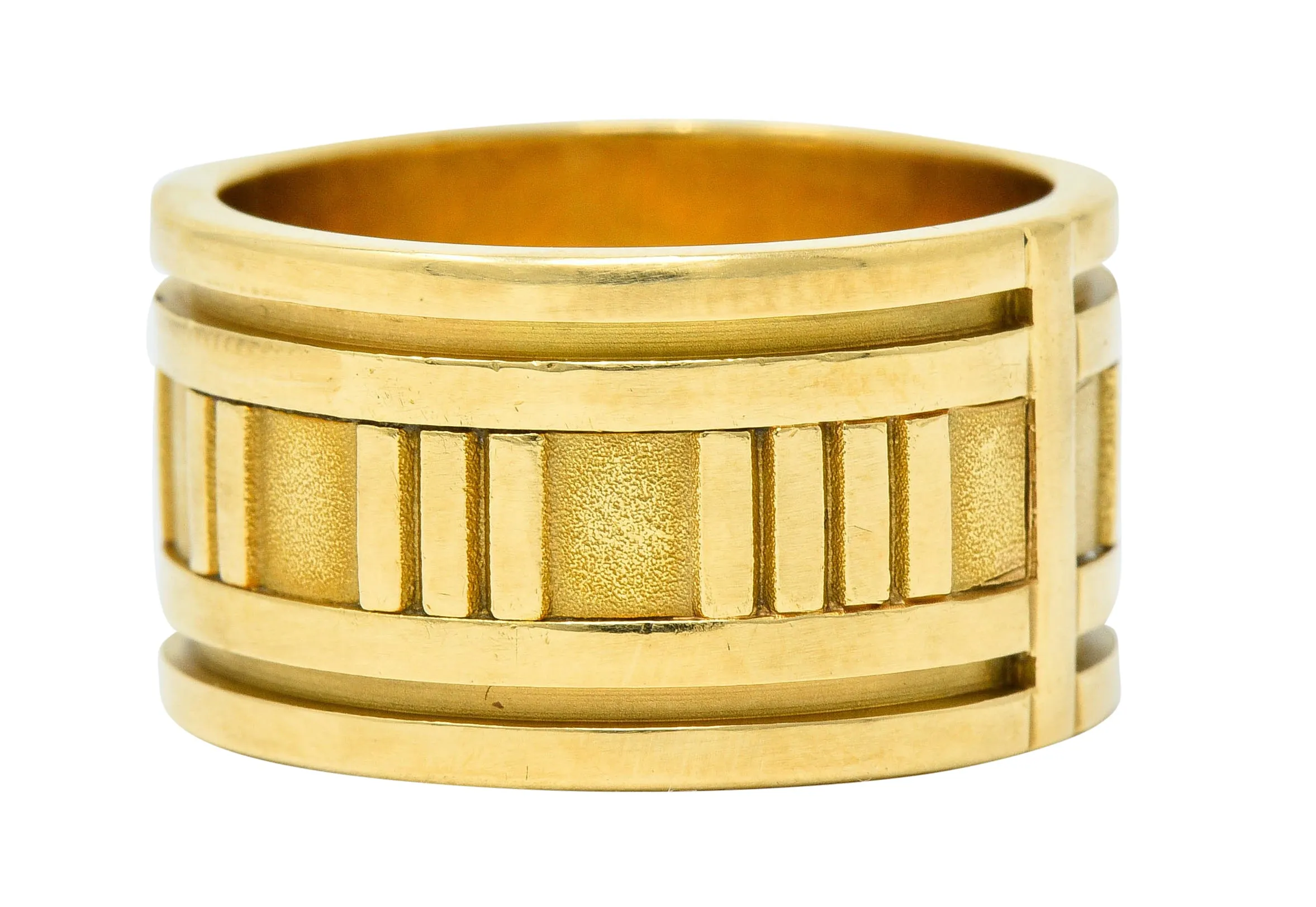 1995 Tiffany & Co. 18 Karat Gold Unisex 12MM Atlas Band Ring