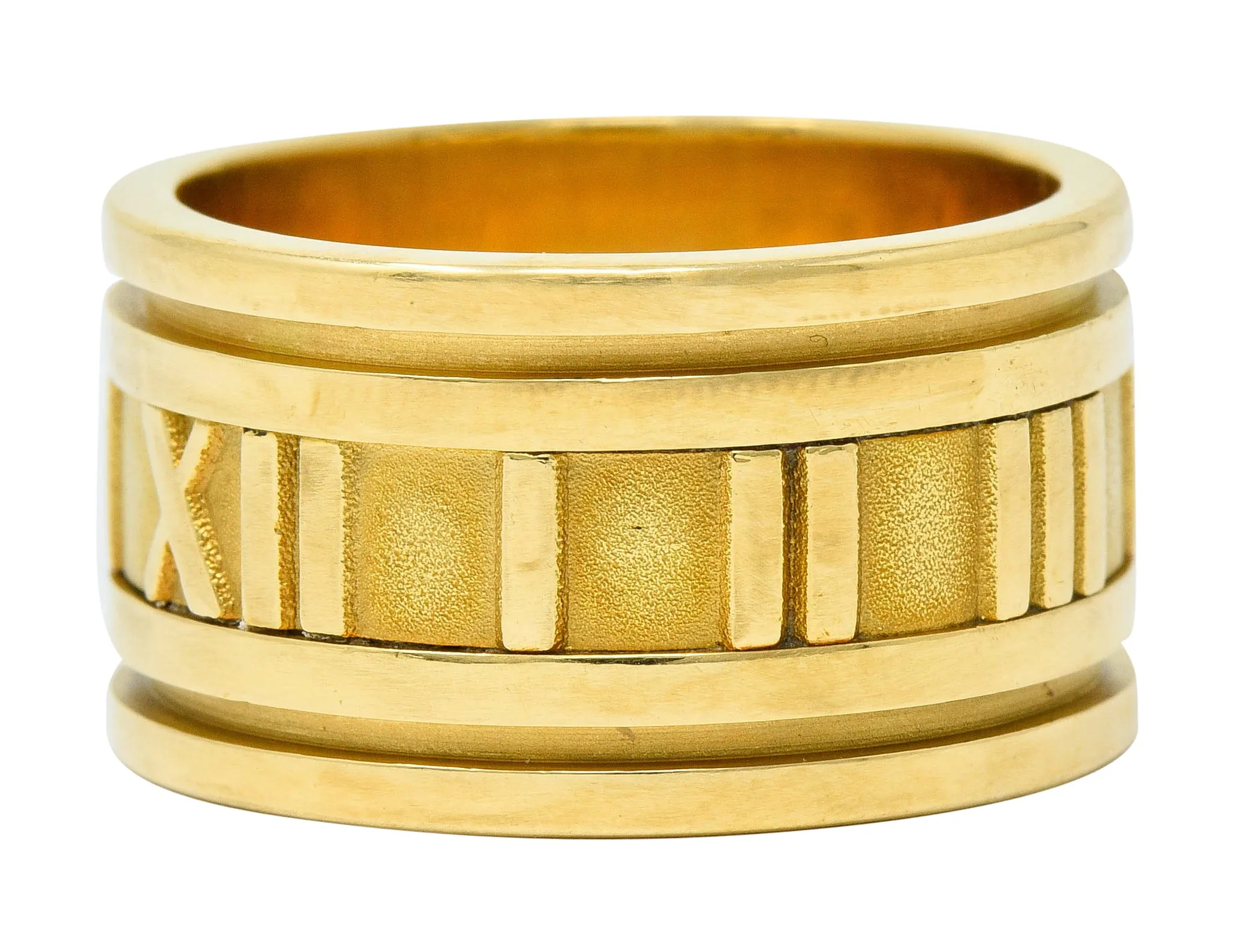 1995 Tiffany & Co. 18 Karat Gold Unisex 12MM Atlas Band Ring