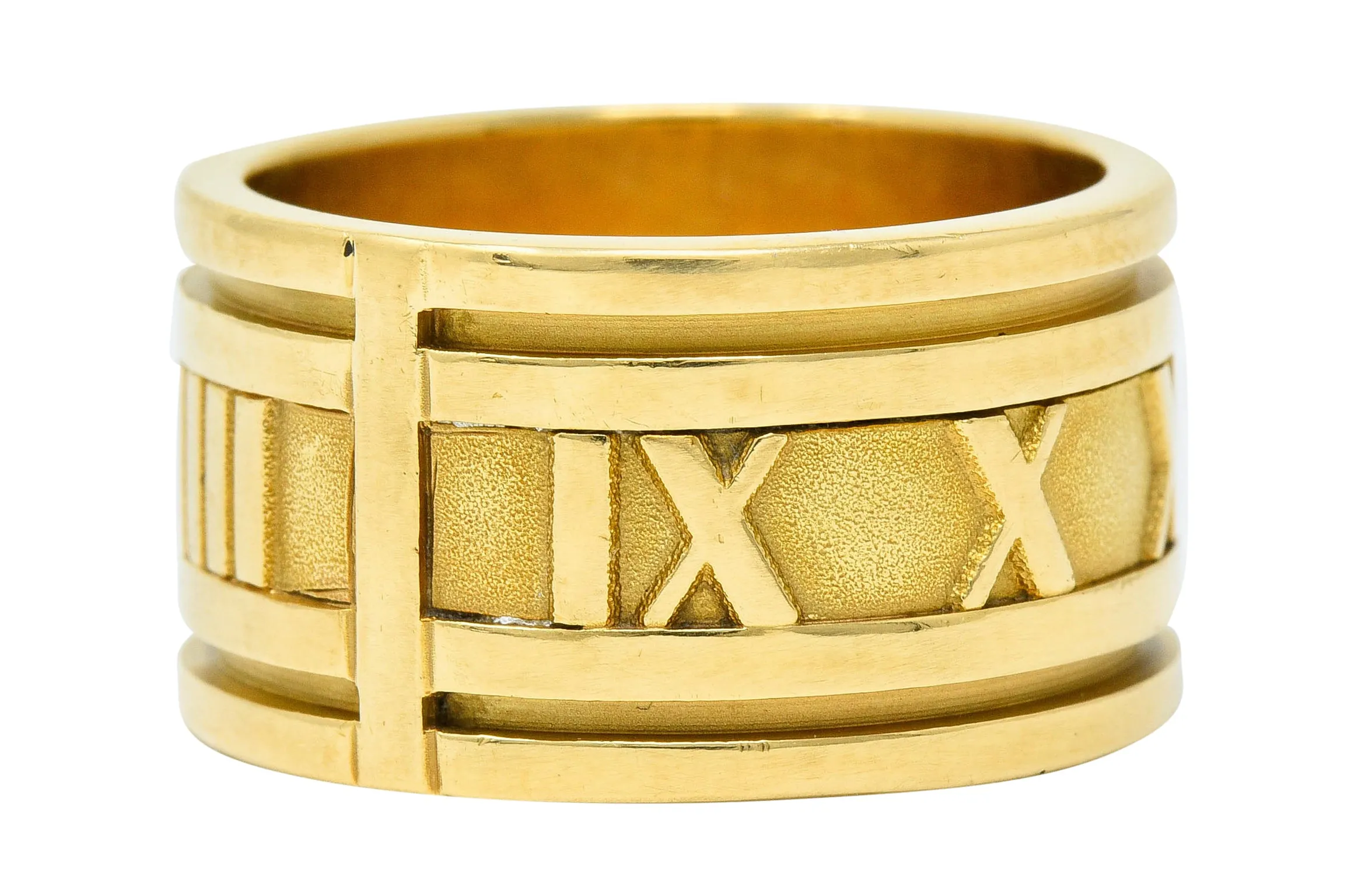 1995 Tiffany & Co. 18 Karat Gold Unisex 12MM Atlas Band Ring
