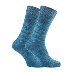 2 Pack Mens Bright Colour Luxury Cotton Casual Crew Socks