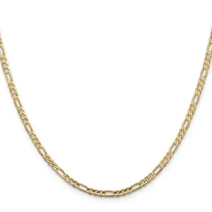 24" 14KY Flat Figaro Men's Chain