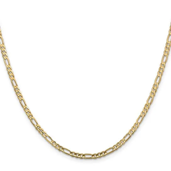 24" 14KY Flat Figaro Men's Chain