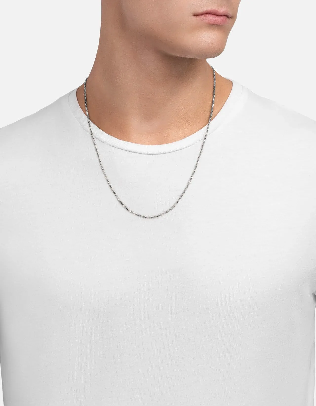 2mm Figaro Chain Necklace, Sterling Silver