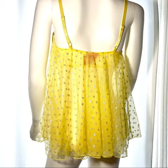 36C VS Victoria’s Secret Sexy little things Yellow Chemise Costume Lingerie Slip