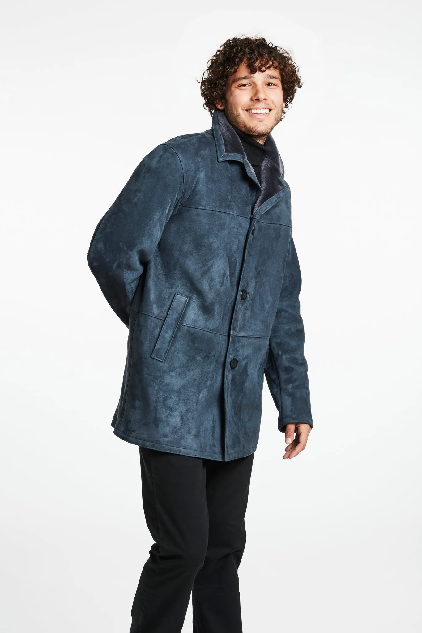 #501 Most Poular Man's Shearling Coat
