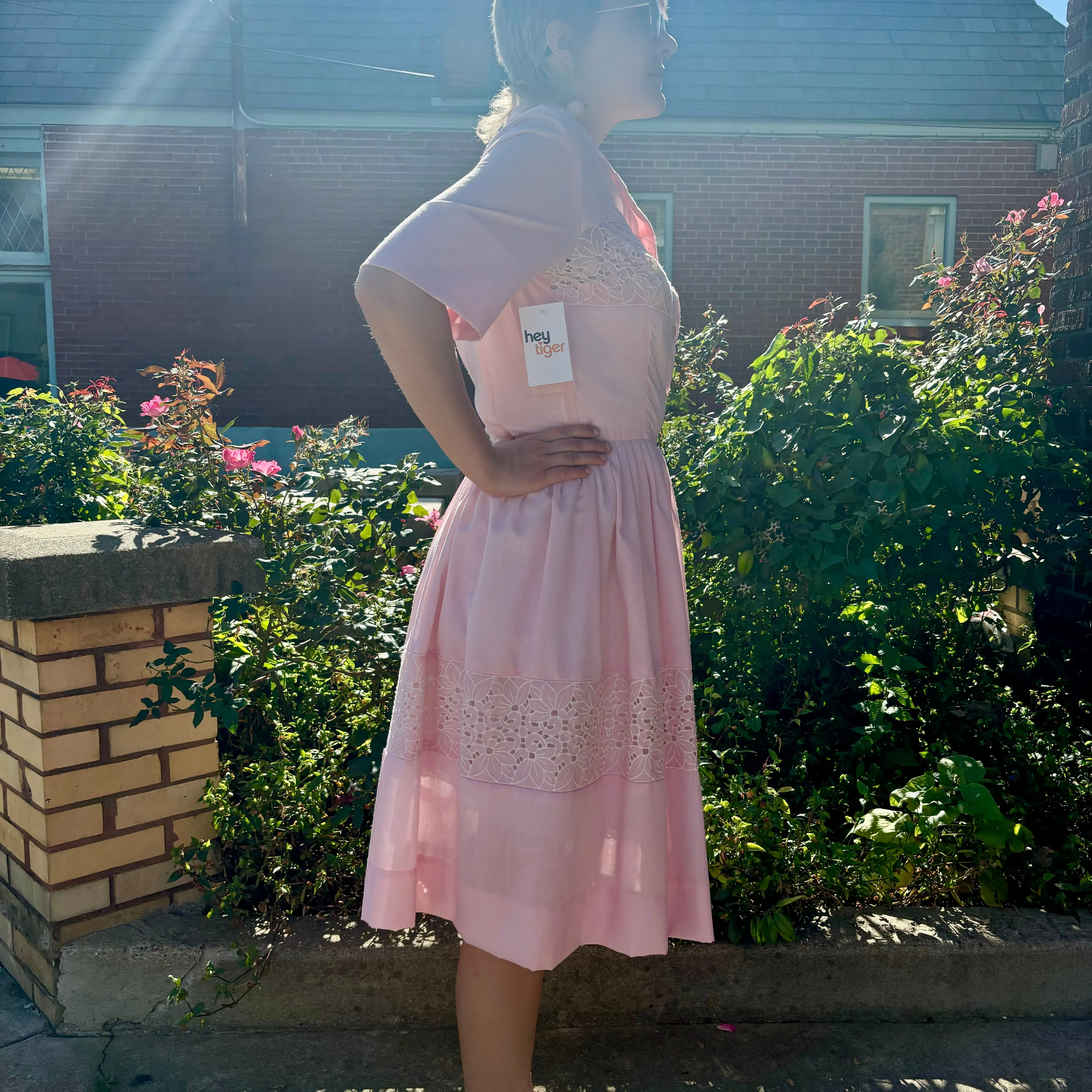 50s/60s Dyanne Dallas dress w/ floral details