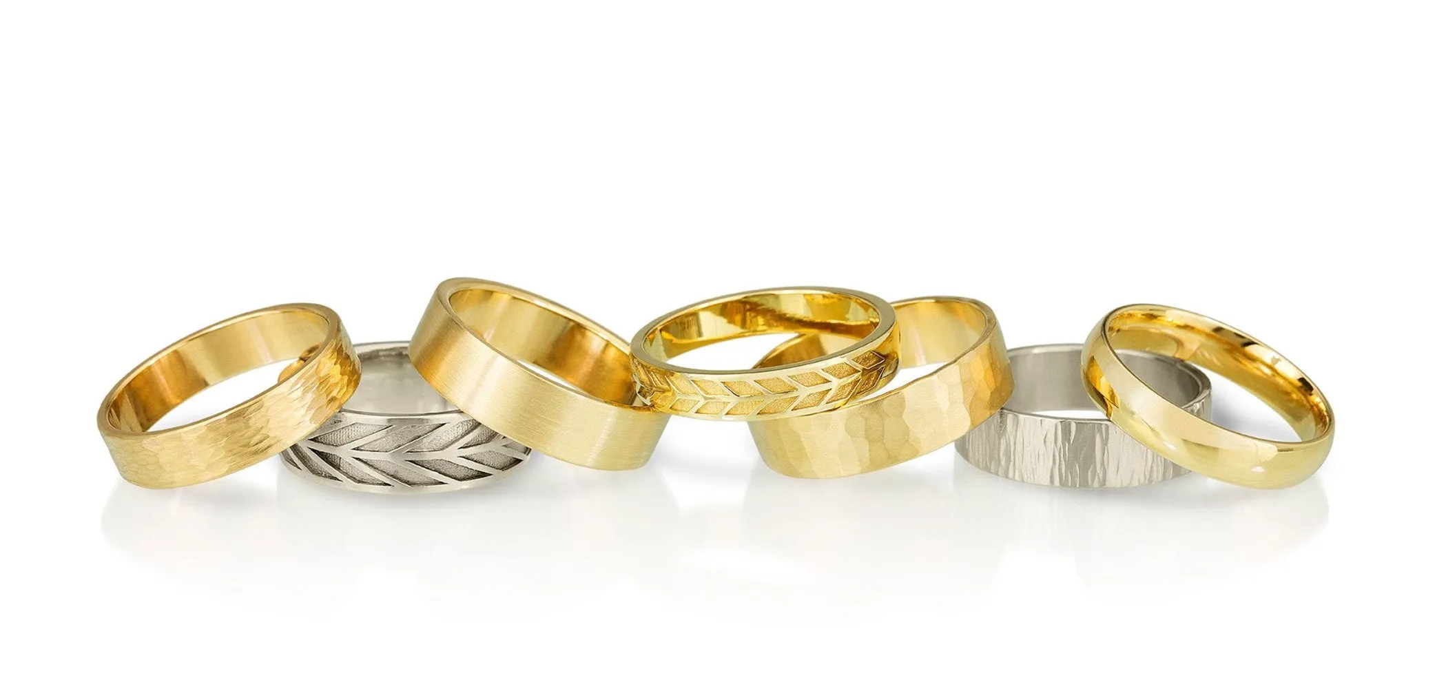 7mm Bark Texture Wedding Band