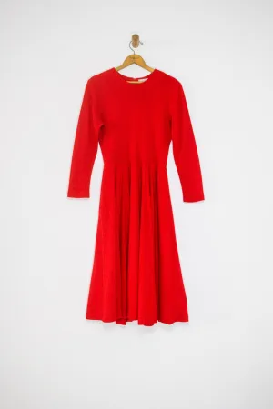 80's RED DRESS / MEDIUM