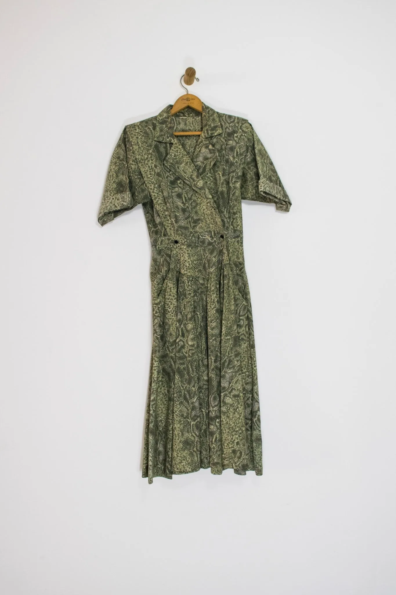 80’s SNAKE PRINT DRESS / SMALL
