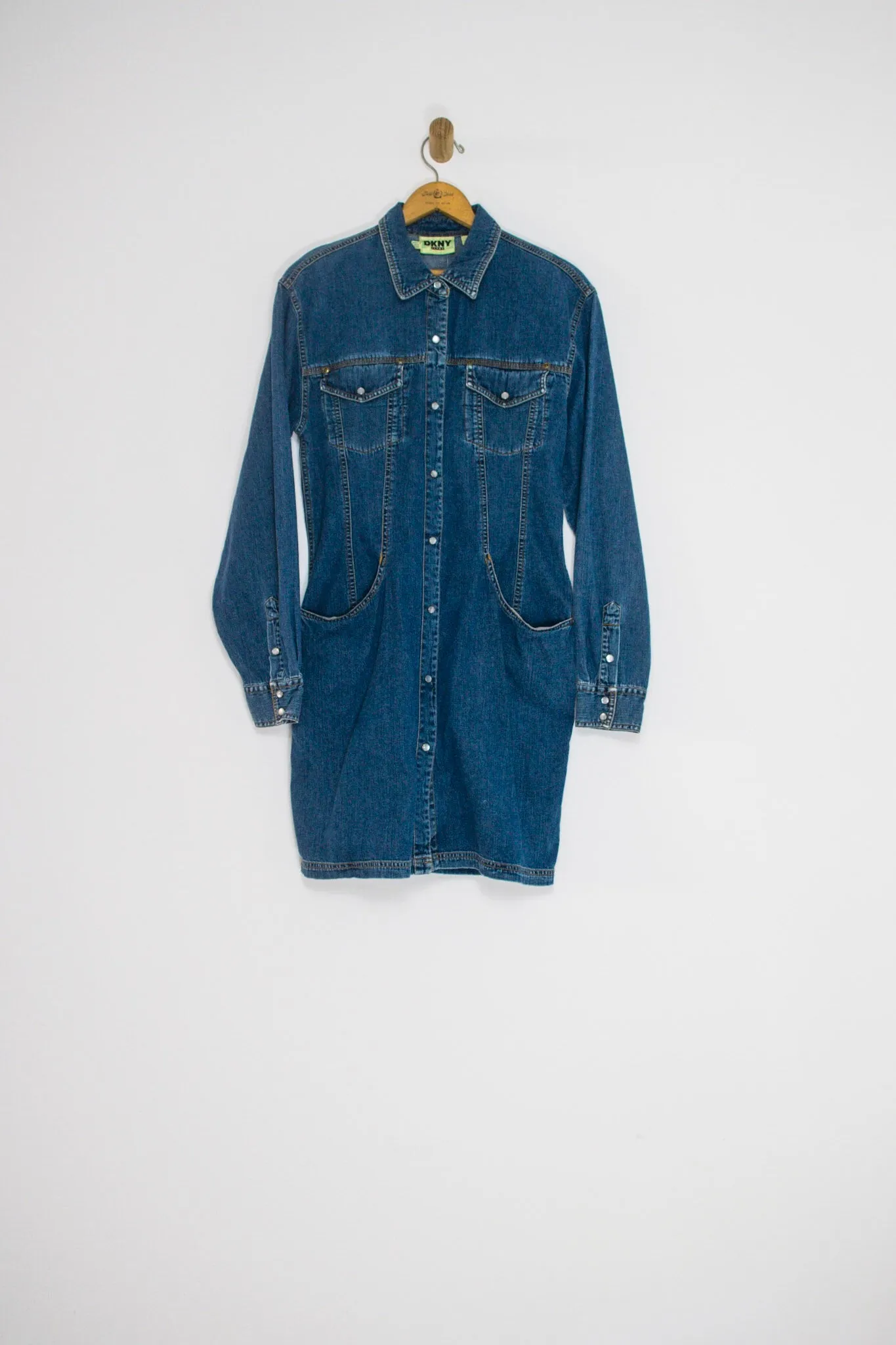 90's DKNY DENIM DRESS / MEDIUM