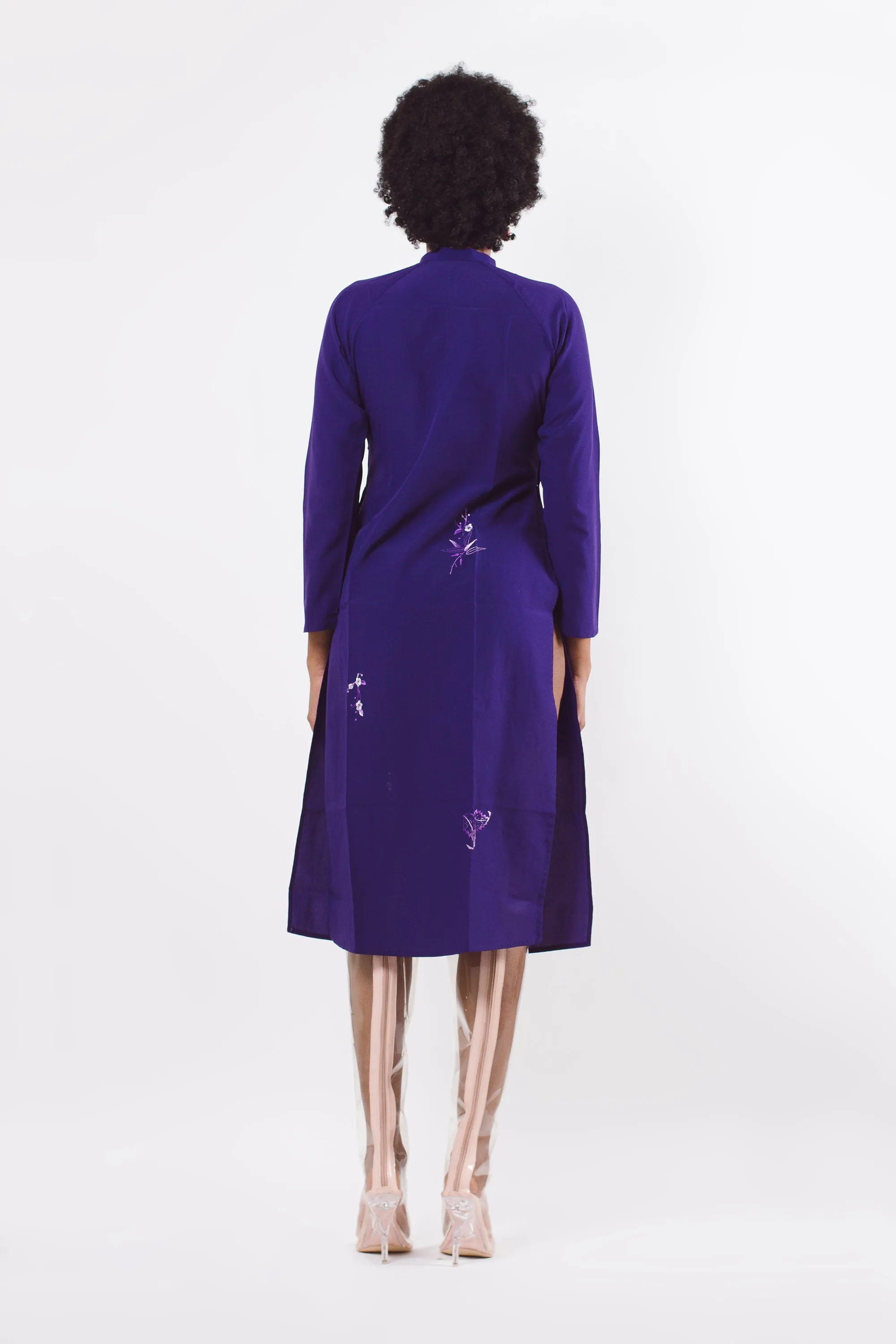 90's Purple Chinese Dress