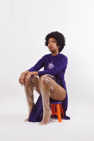90's Purple Chinese Dress