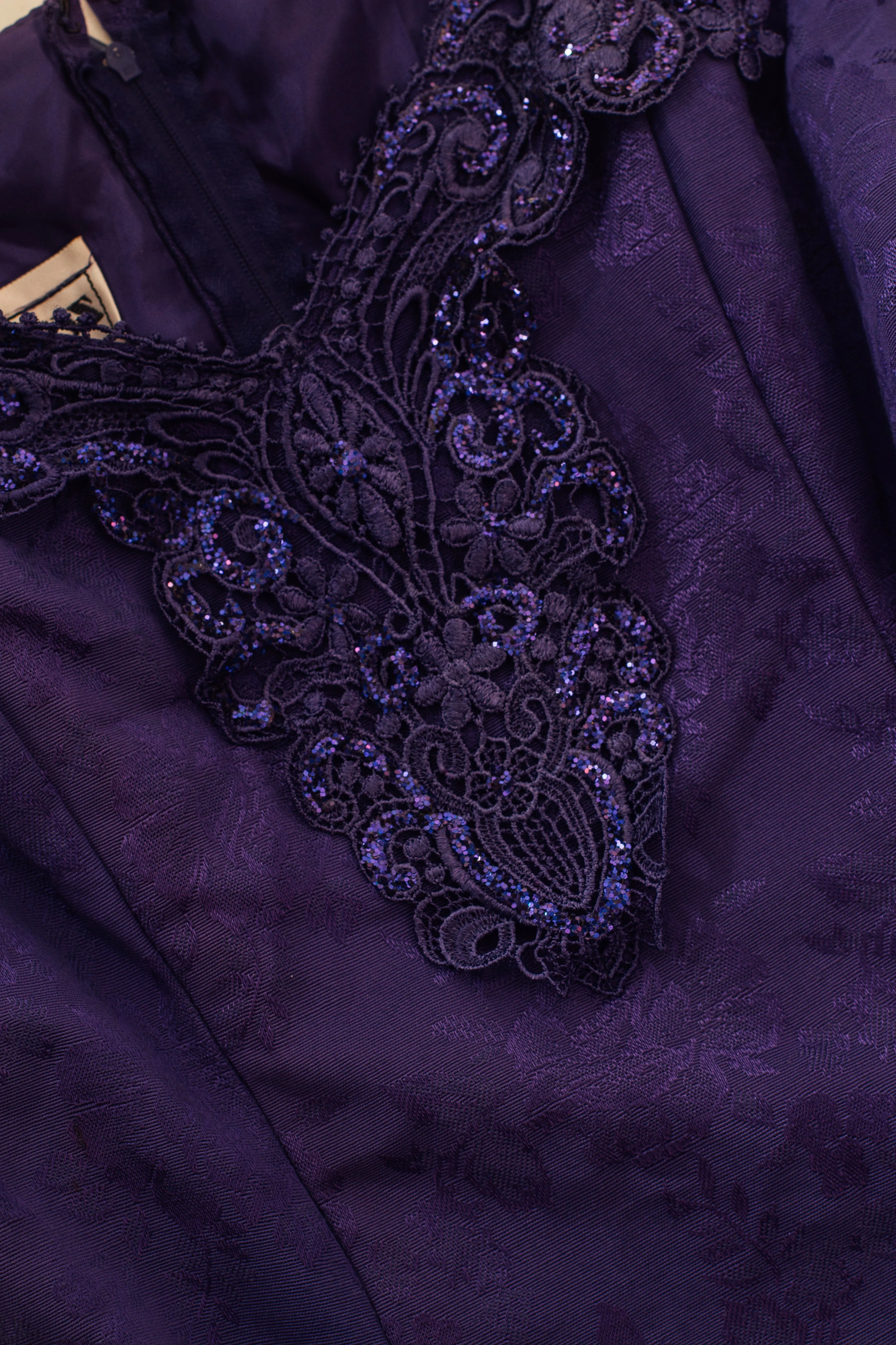 90's Purple Formal Mini Dress