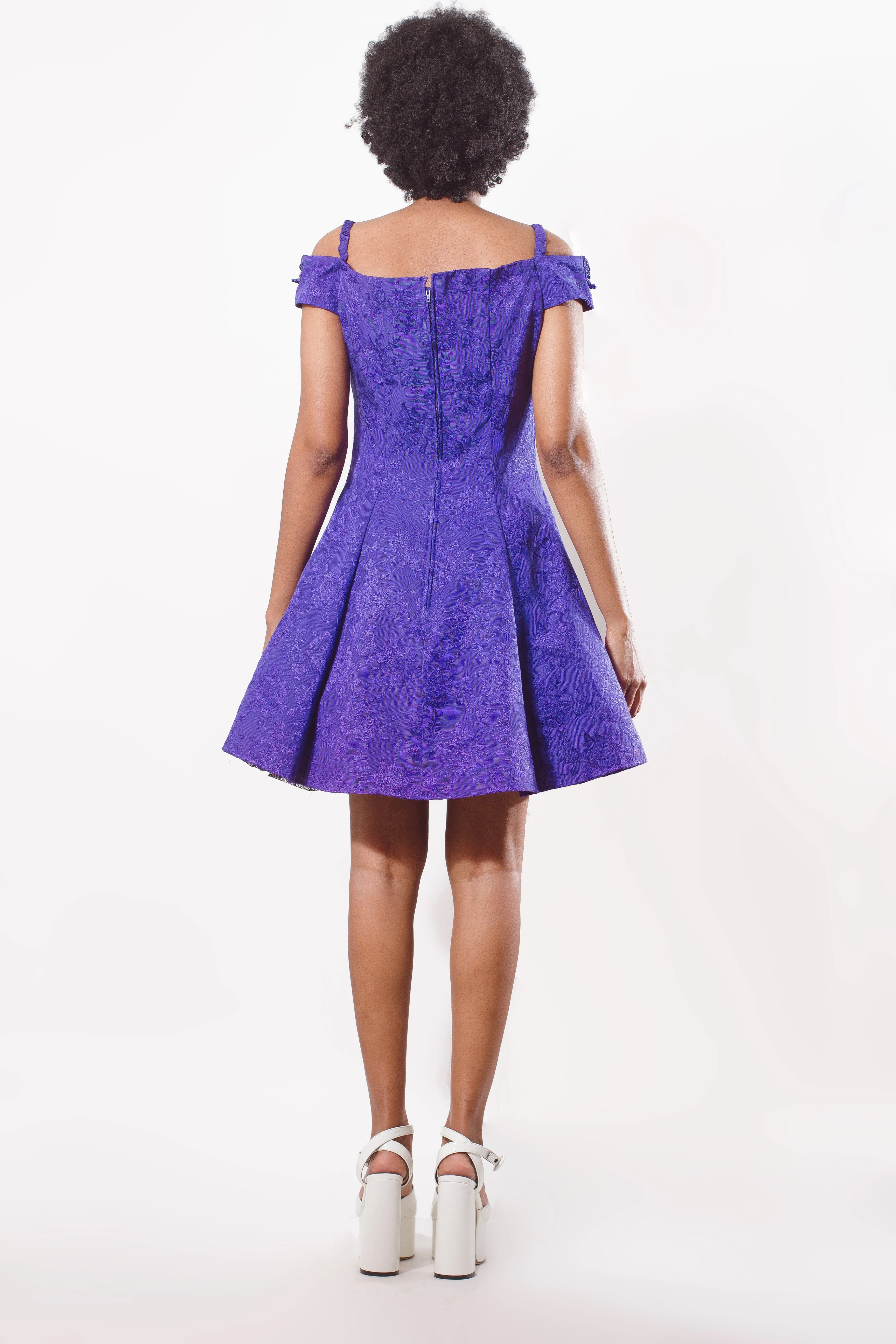 90's Purple Formal Mini Dress