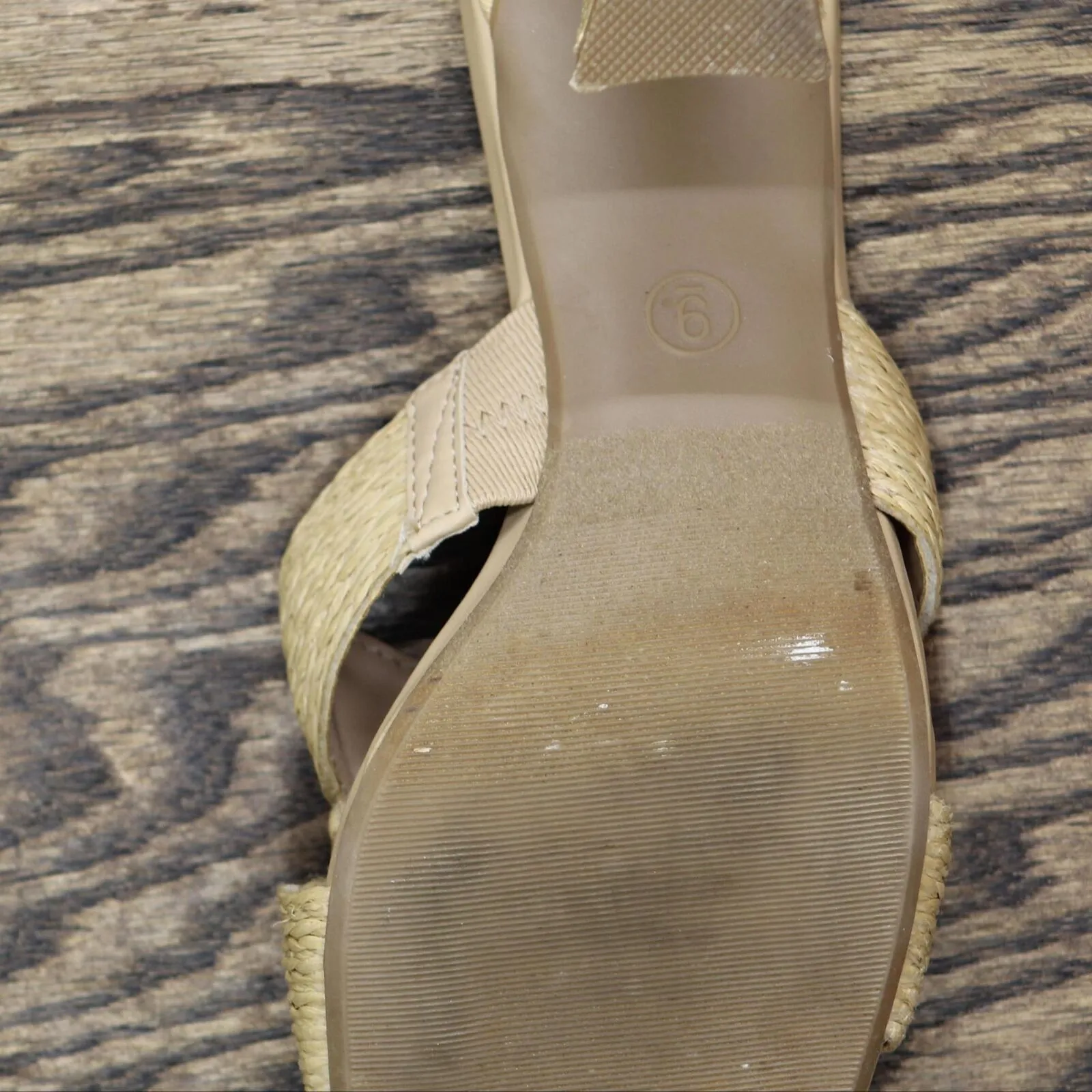 A New Day Women's Tia Mule Heels 89530591 Beige Brown 9M