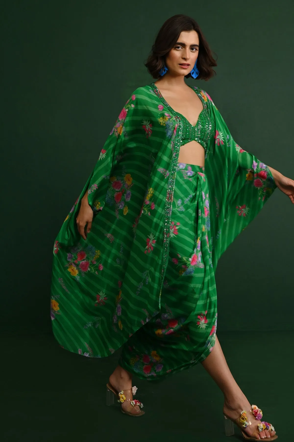 Adele Georgette Drape Skirt Set
