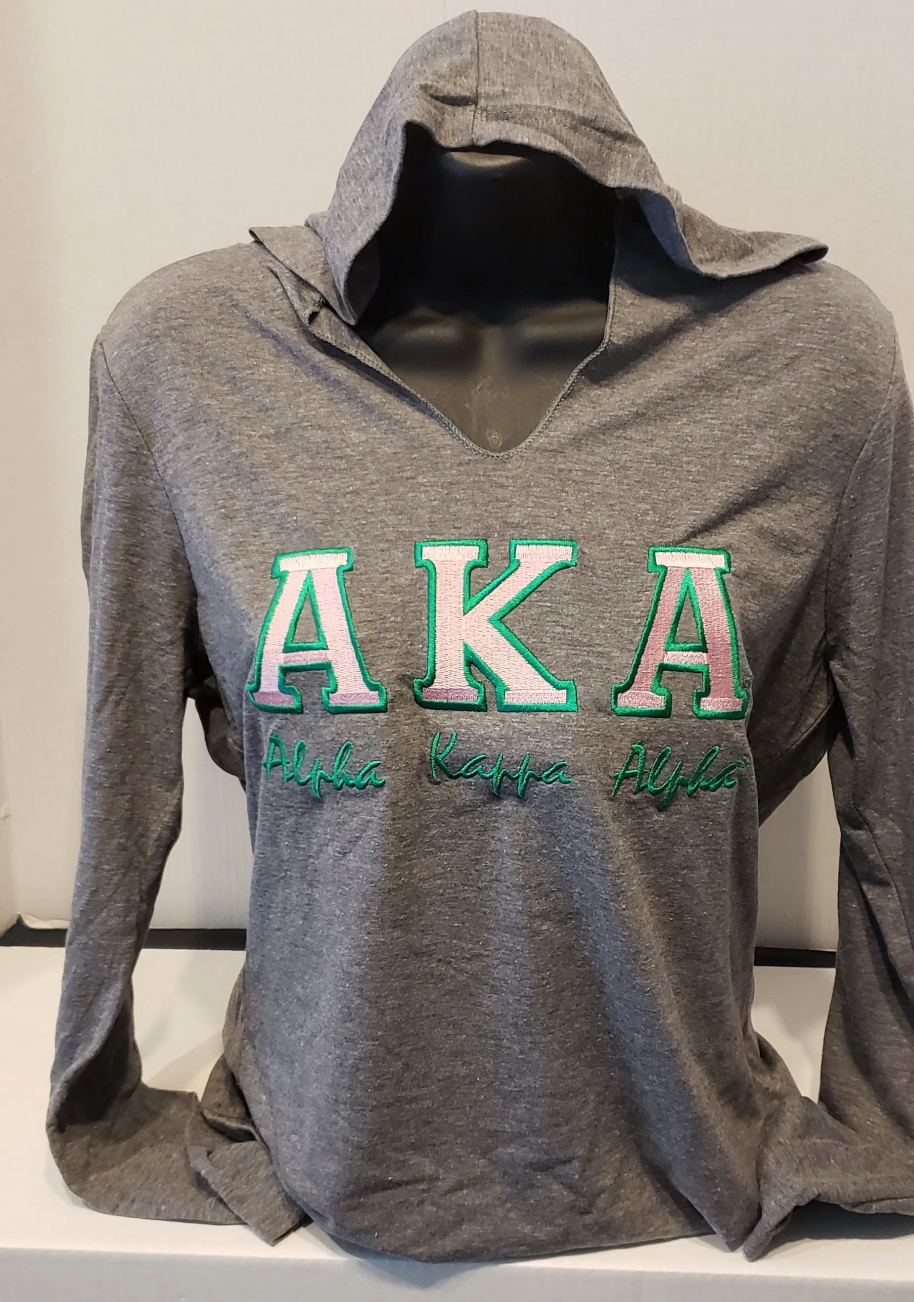 AKA Vneck HOODIE(BOLD) Grey