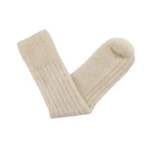 Alpaca Bed Socks, Cream