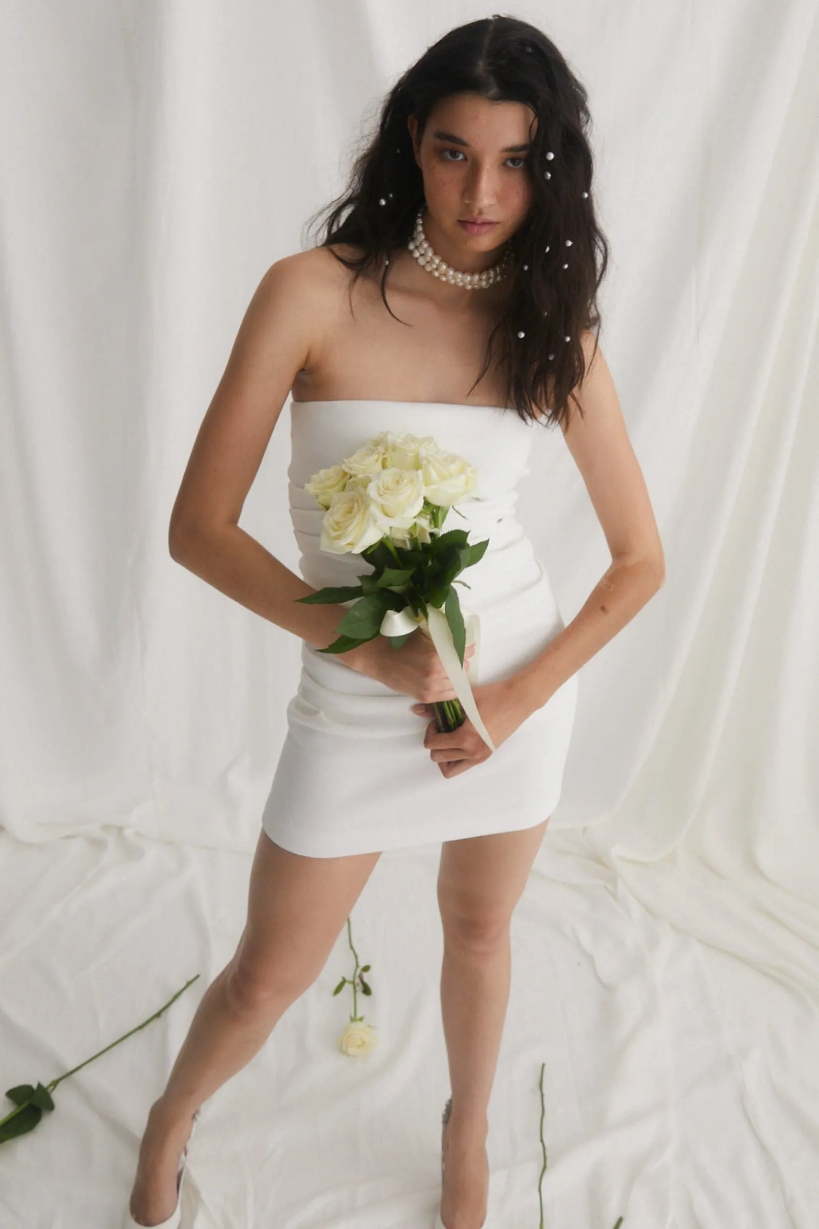 ALSTON CREPE MINI DRESS