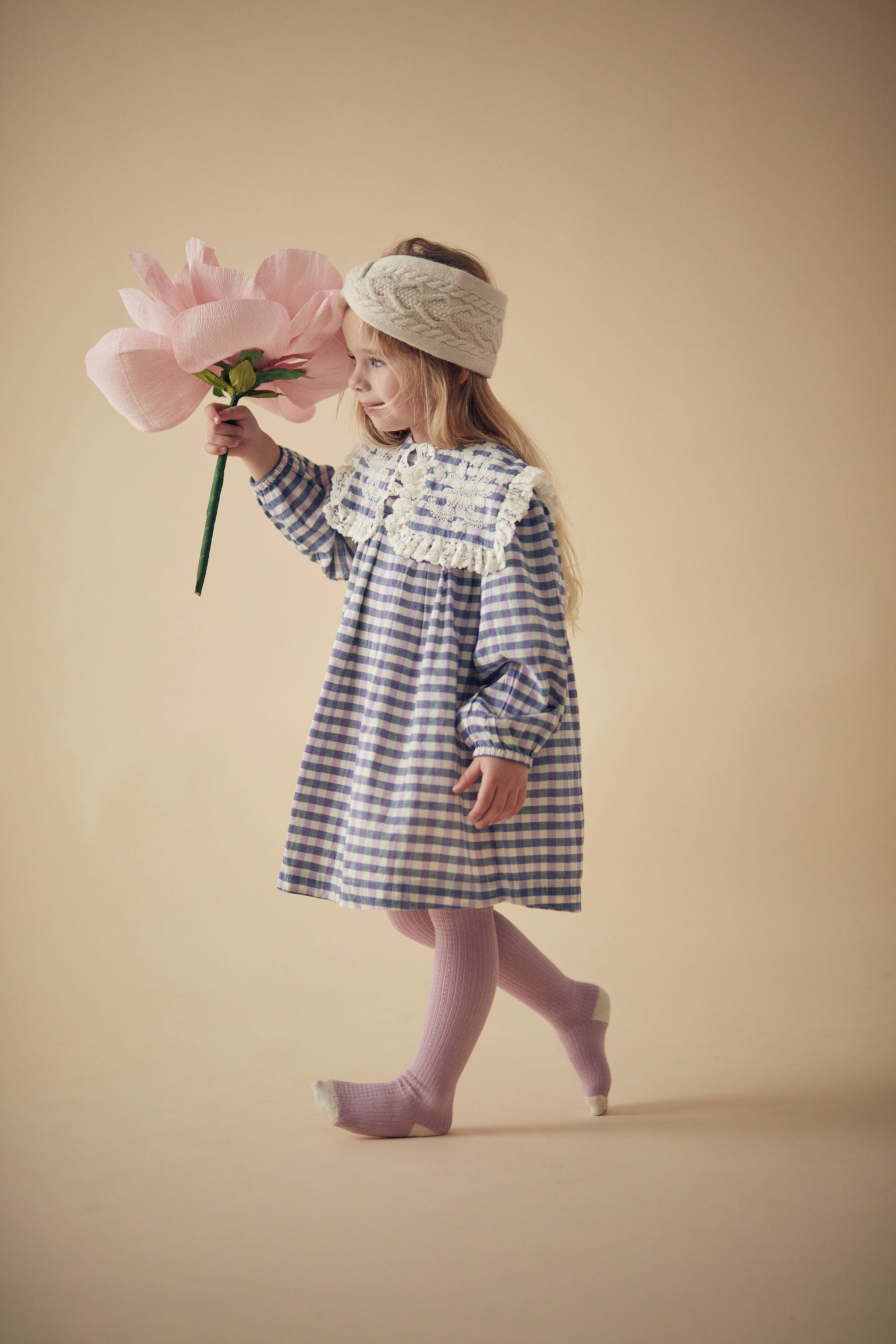 Arinola Dress, Blue & Purple Checks