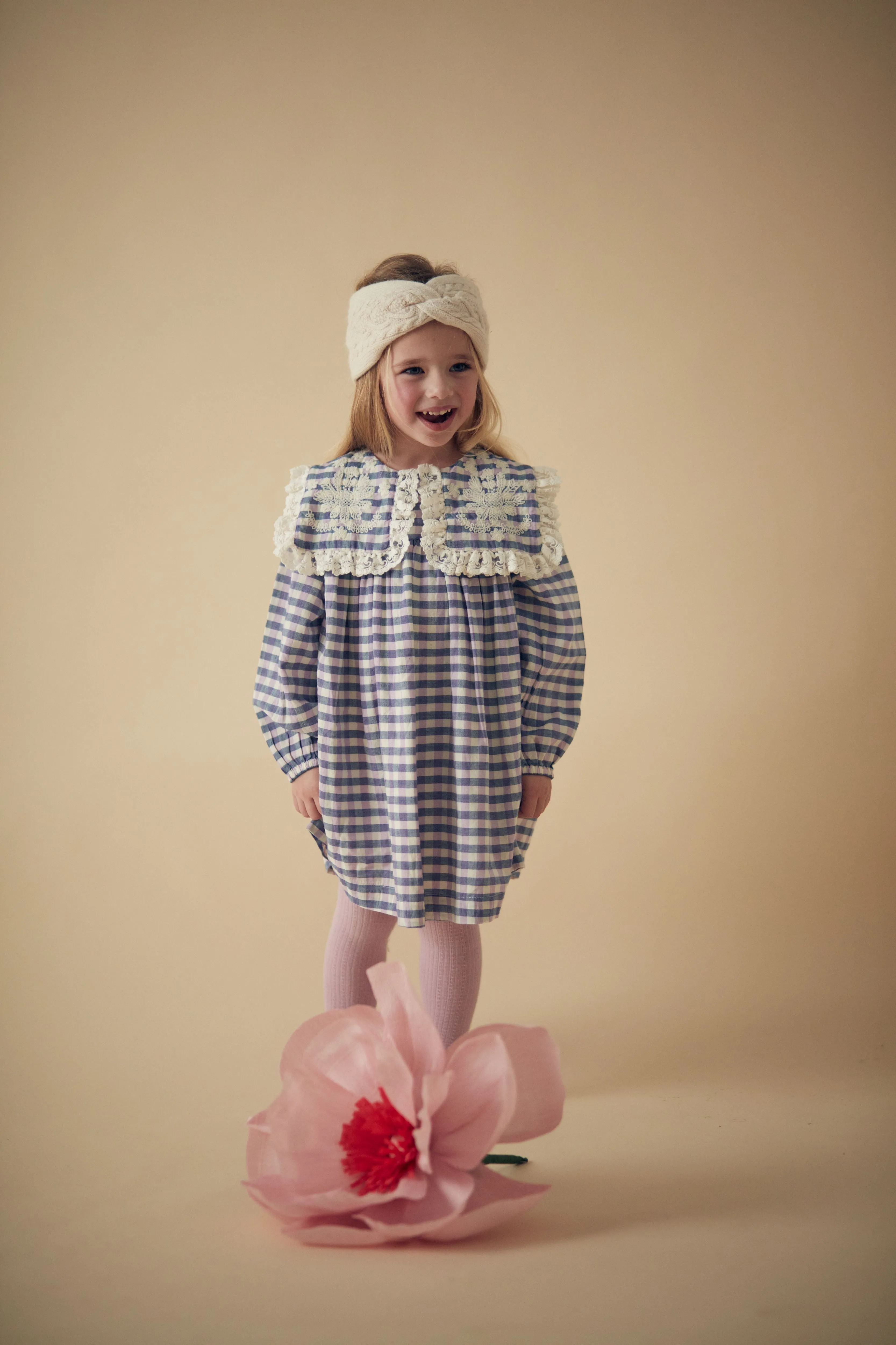 Arinola Dress, Blue & Purple Checks
