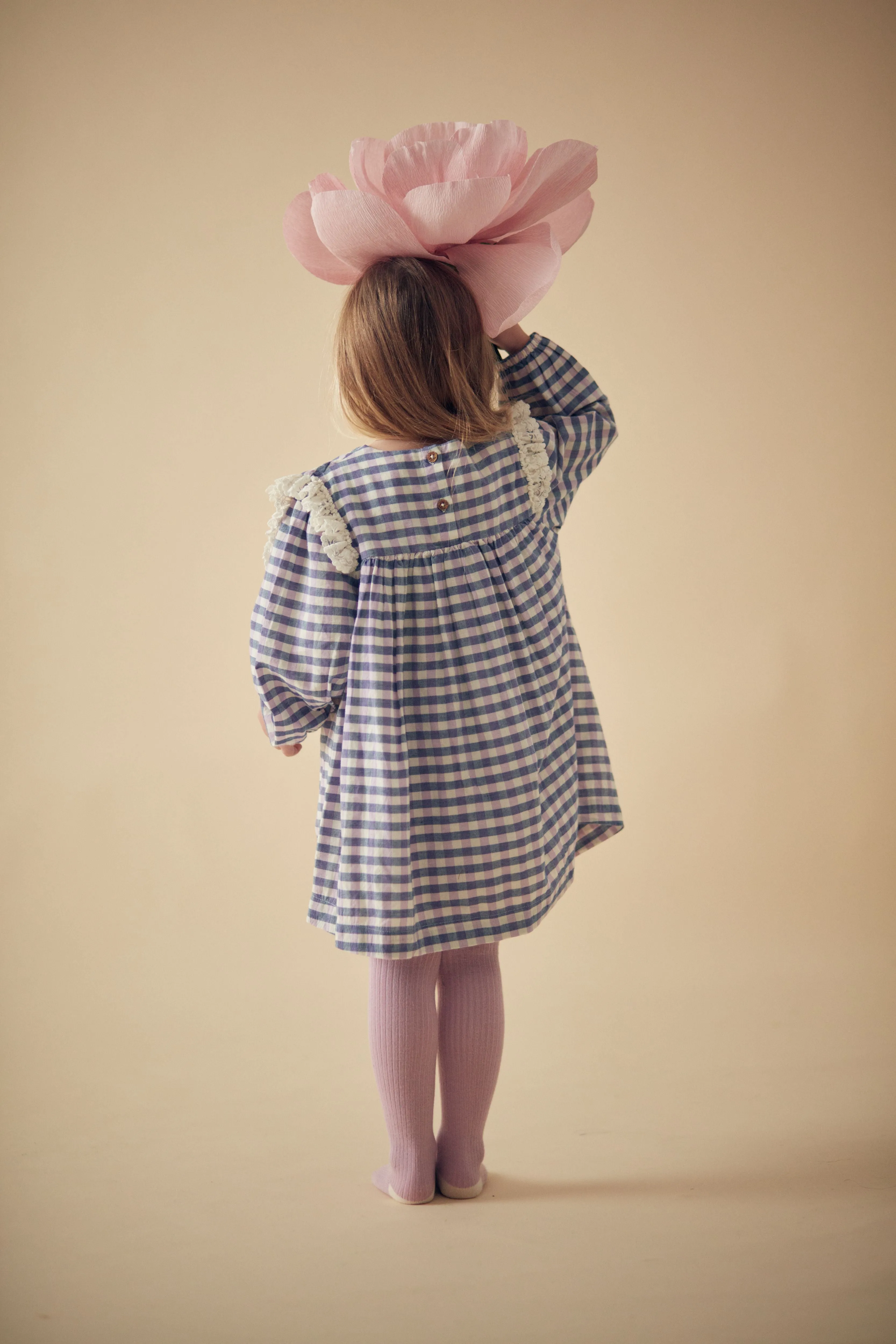 Arinola Dress, Blue & Purple Checks