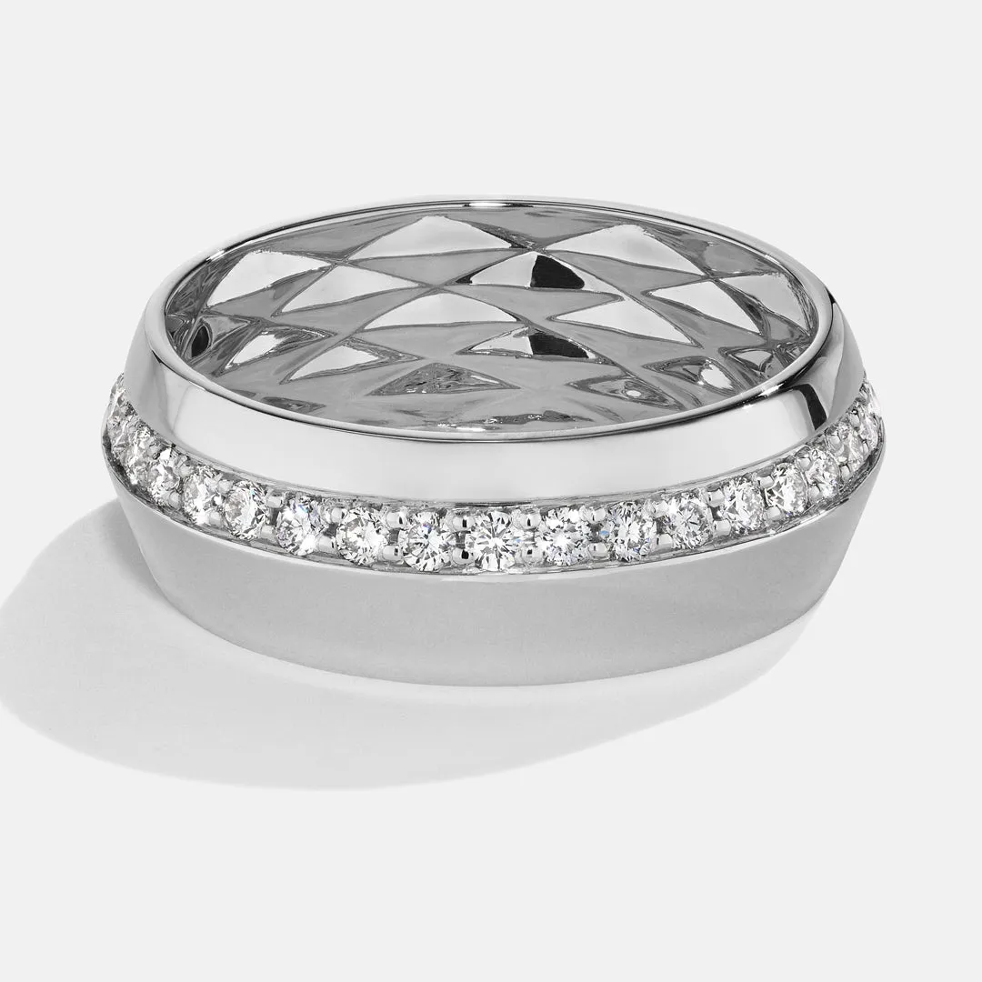Ascent 7mm Pavé Diamond Bevel Band