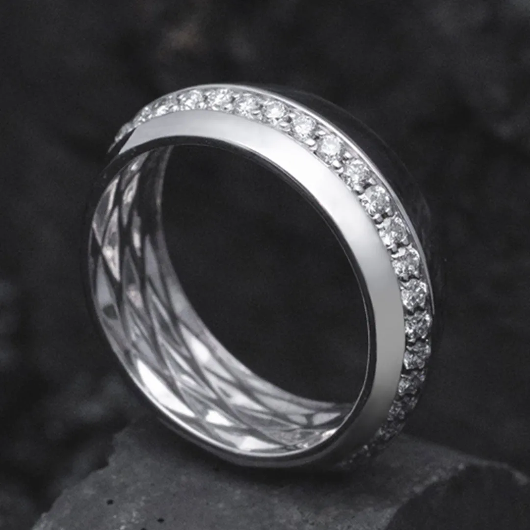 Ascent 7mm Pavé Diamond Bevel Band