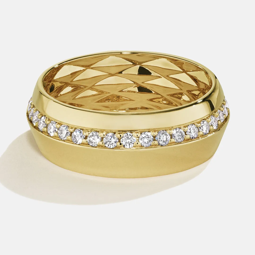 Ascent 7mm Pavé Diamond Bevel Band