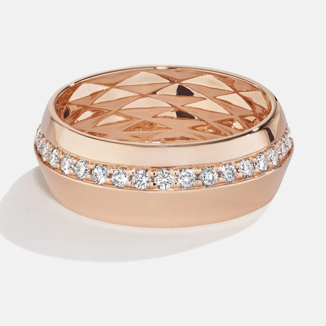Ascent 7mm Pavé Diamond Bevel Band