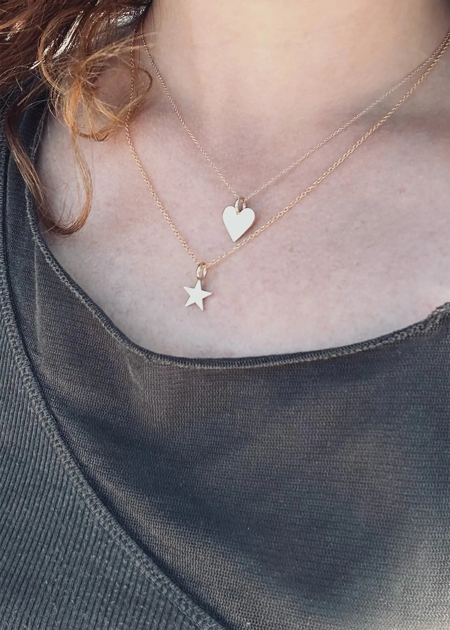 Asia Ingalls Brass Heart Pendant with gold filled chain