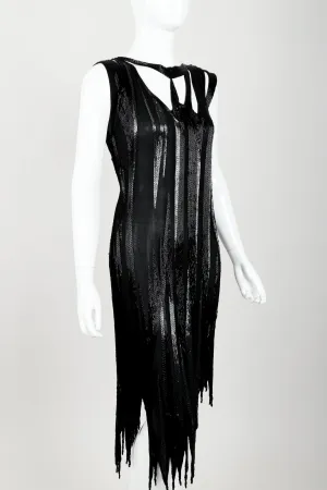 Asymmetrical Beaded Flame Dress