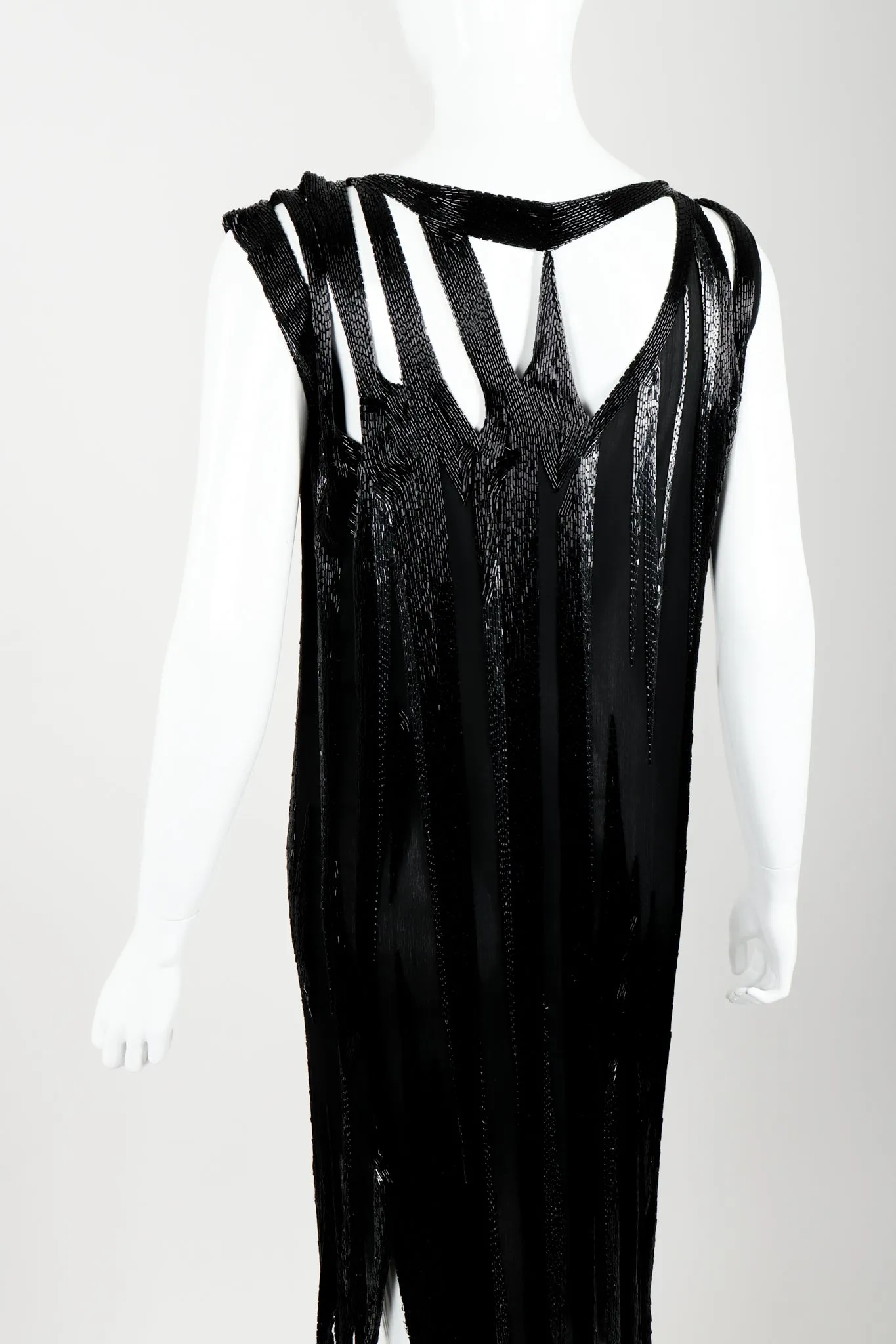 Asymmetrical Beaded Flame Dress
