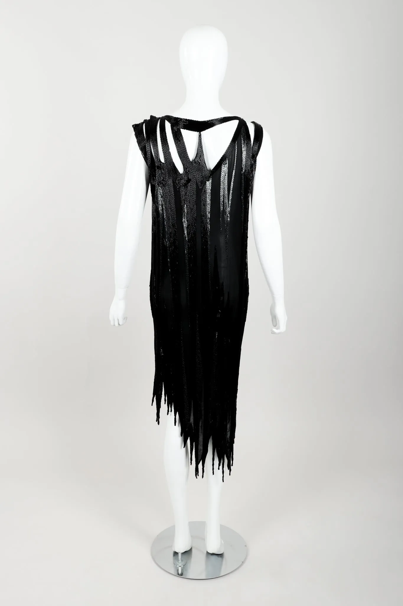 Asymmetrical Beaded Flame Dress