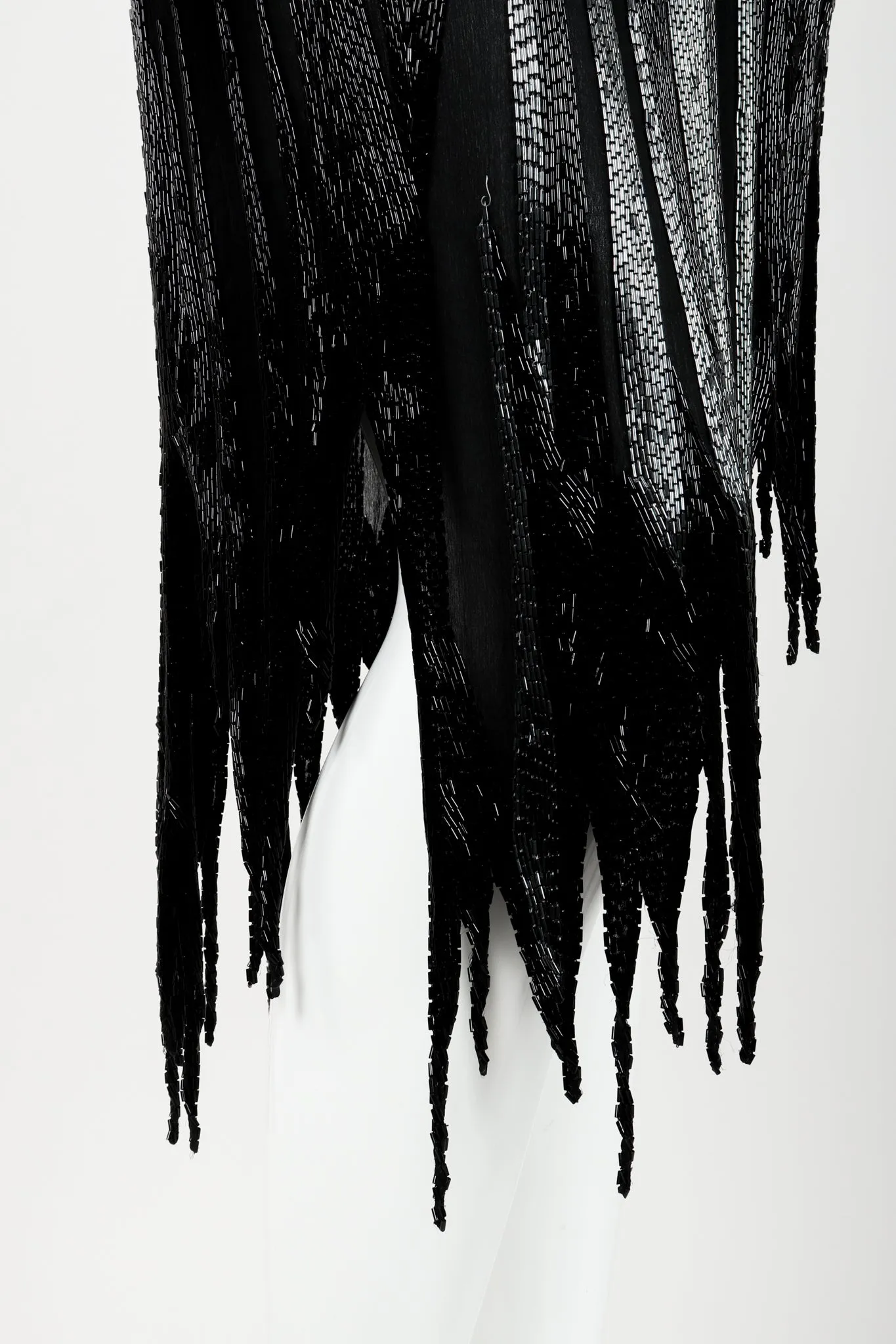 Asymmetrical Beaded Flame Dress