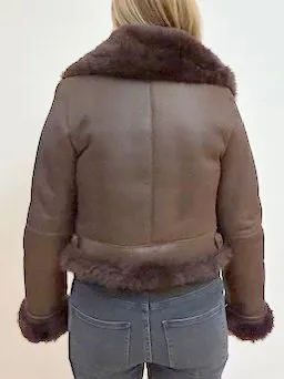 B3x  Cropped shearling aviator just one size S  $550