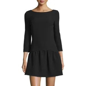 BA&amp;SH Black Drop Waist Taxi Dress with Back Detail
