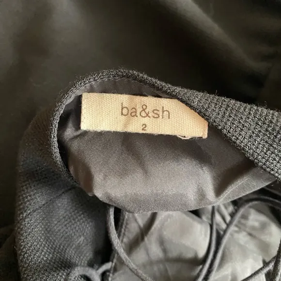 BA&amp;SH Black Drop Waist Taxi Dress with Back Detail