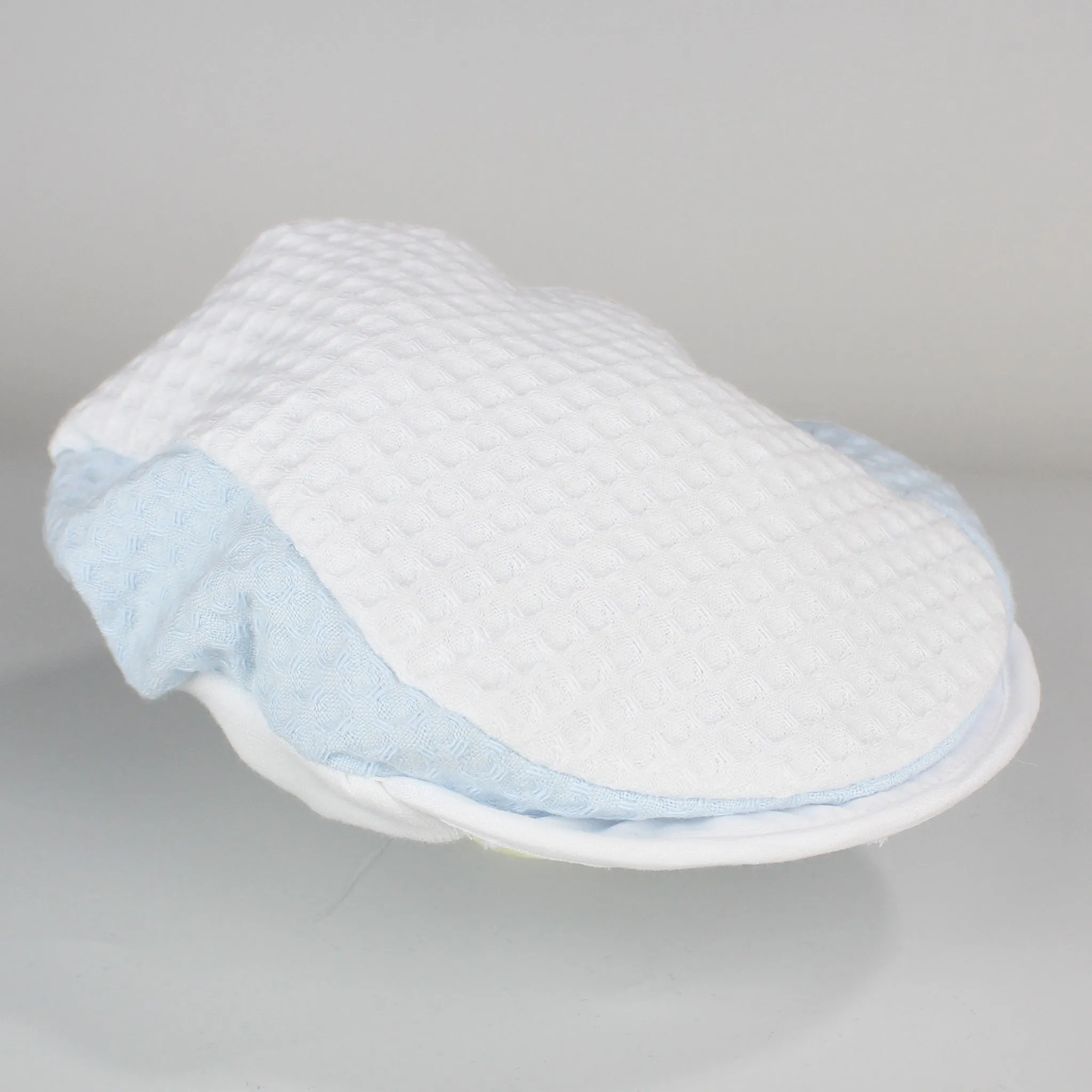 Baby Boy Flat Cap - White & Blue