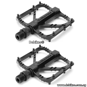 Basic Matt Black Lightweight MTB Flat Pedals