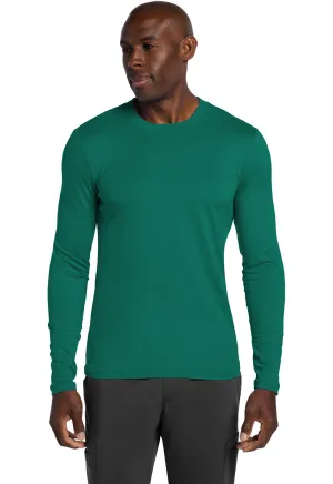 Basics CK807 Men's Long Sleeve Underscrub Knit Tee Hunter Green