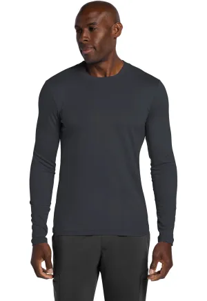 Basics CK807 Men's Long Sleeve Underscrub Knit Tee Pewter