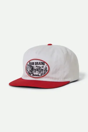 Bass Brains Swim HP Snapback - White/Red