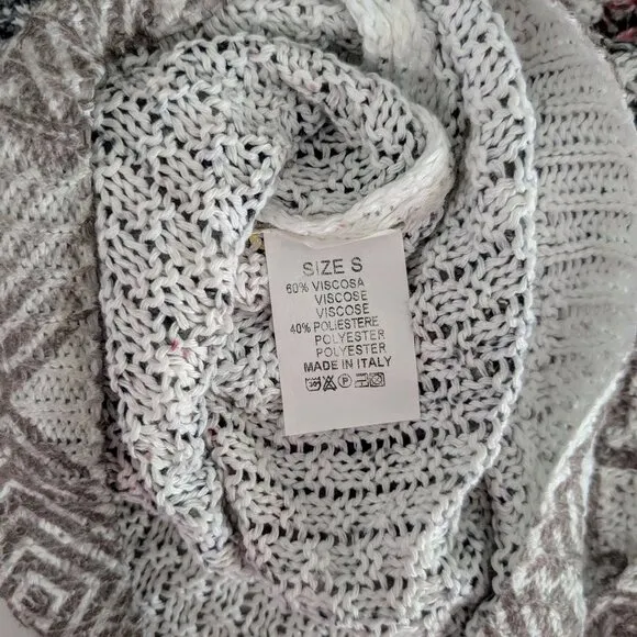 BELLE FRANCE Women's Lightweight Long Sleeve Sweater  Size S  Multi Color