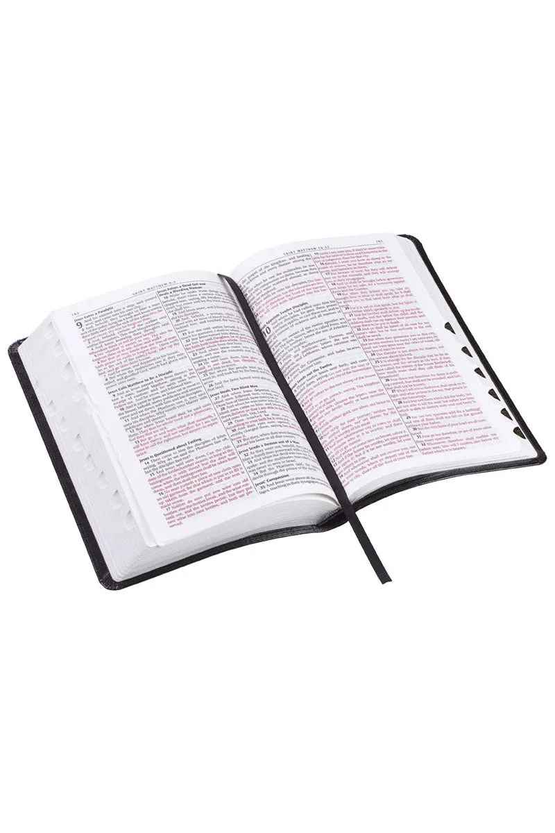 Black LuxLeather Deluxe Gift KJV Bible with Thumb Index