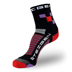 Black Squared Running Socks ½ Length