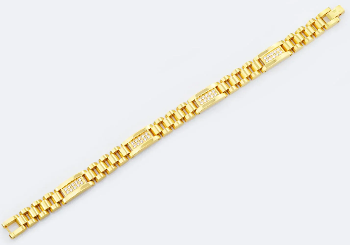 Blackjack Men's Bracelet Gold-Toned SS & CZ BJB194G
