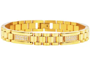 Blackjack Men's Bracelet Gold-Toned SS & CZ BJB194G